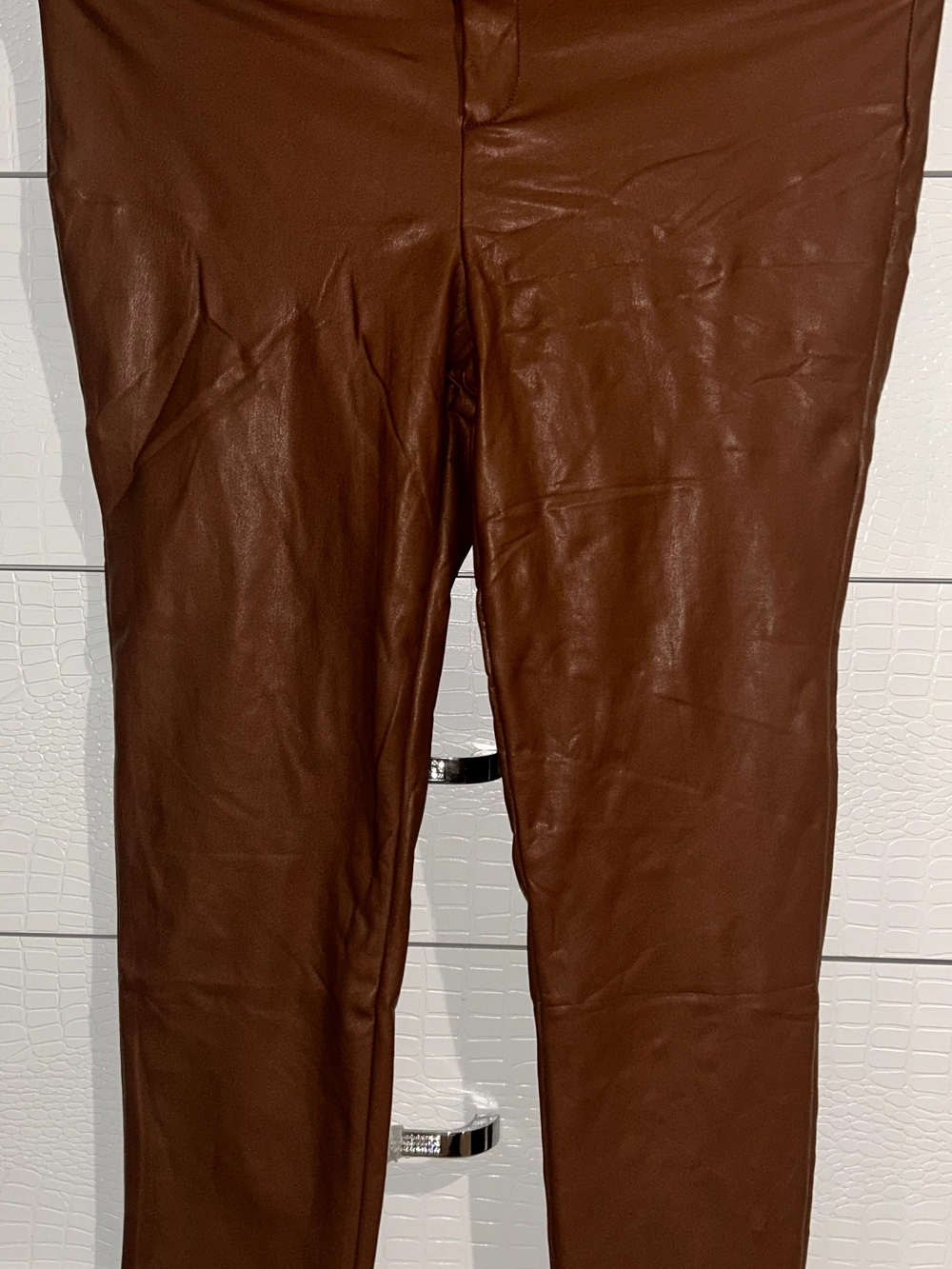Othr Brown Faux Leather Leggings